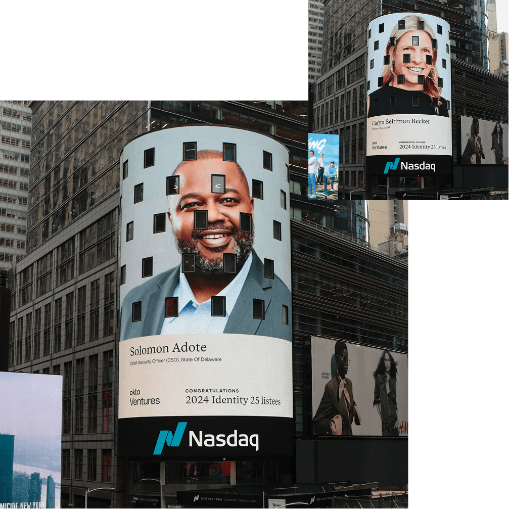Okta Ventures Identity 25 awards NASDAQ board