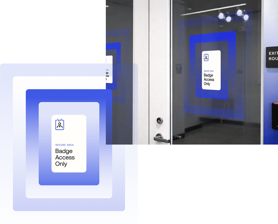 Okta office badge access graphics